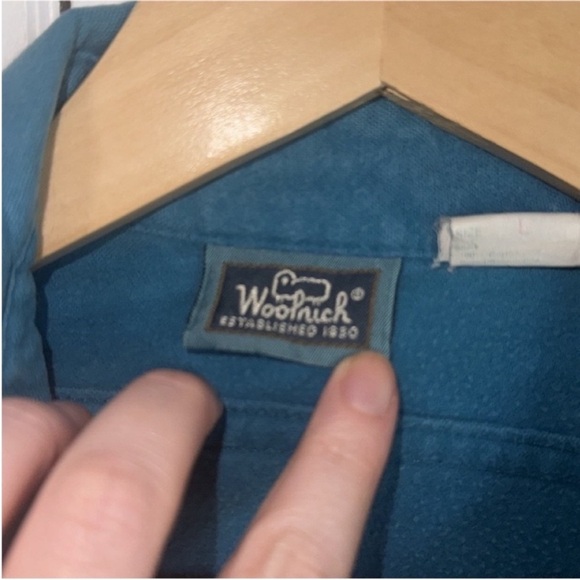 Woolrich Button Down Shirt Jacket Blue Size L - Picture 5 of 8